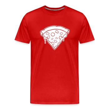 Pizza Restauration rapide Pizzeria - T-shirt bio Premium Homme - rouge - Devant - Damien (186cm)