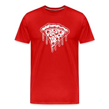 Pizza Restauration rapide Pizzeria - T-shirt bio Premium Homme - rouge - Devant - Damien (186cm)