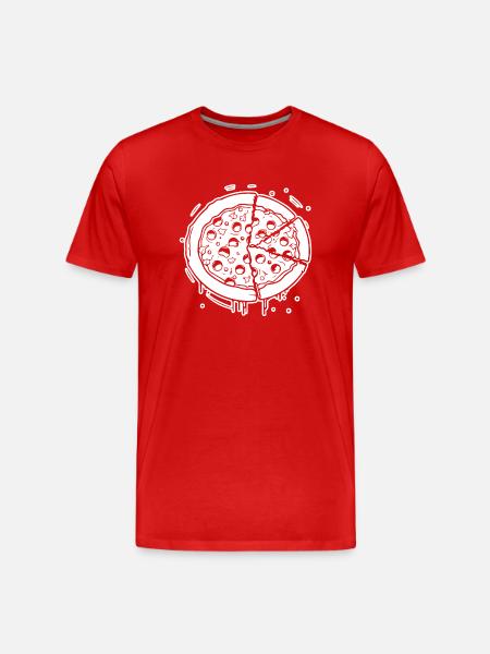 Pizza Restauration rapide Pizzeria - T-shirt bio Premium Homme - rouge