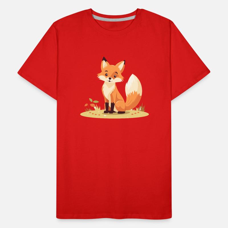 Junger Fuchs Clipart Rotfuchs Männer Premium Bio T-Shirt