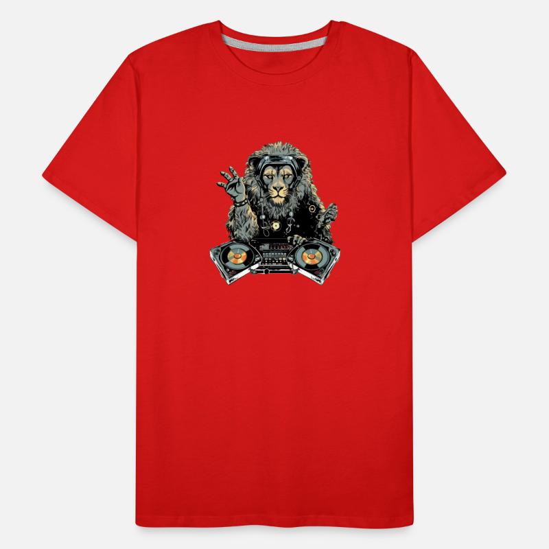 Dilo le lion deejay T-shirt bio Premium Homme