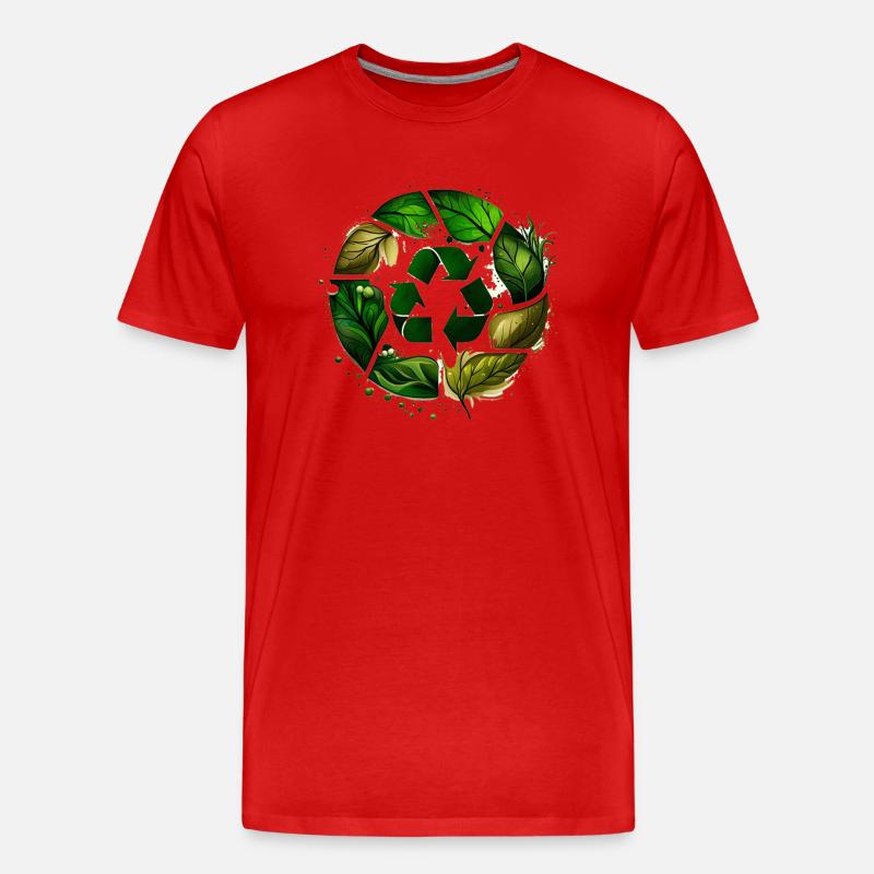 Reduce Reuse Recycle - Männer Premium Bio T-Shirt - Rot