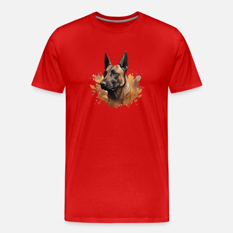 Belgian Shepherd Malinois - Men's Premium Organic T-Shirt - red