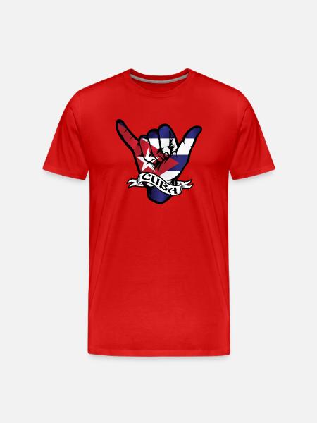 Cuba Shaka - Men's Premium Organic T-Shirt - red