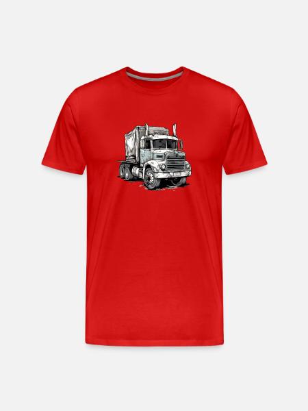 Camion HeavyHauler - T-shirt bio Premium Homme - rouge