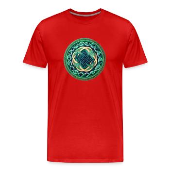 Celte - T-shirt bio Premium Homme - rouge - Devant - Damien (186cm)