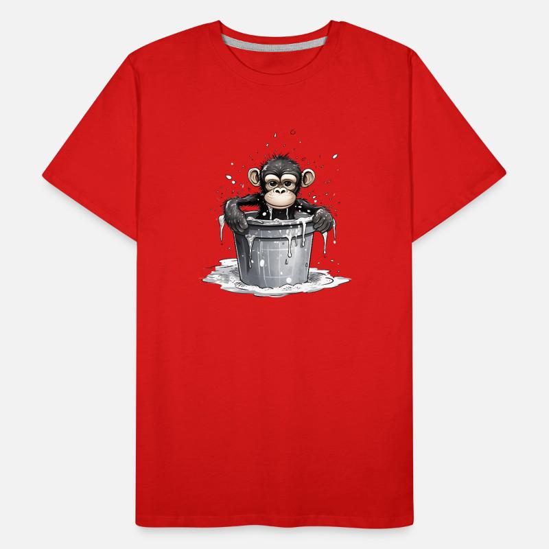 Affe sucht Abkühlung Männer Premium Bio T-Shirt