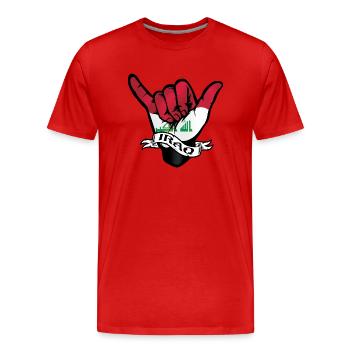 Irak Shaka - T-shirt bio Premium Homme - rouge - Devant - Damien (186cm)