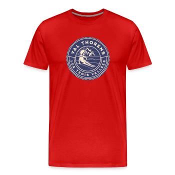 Val Thorens Ski - Männer Premium Bio T-Shirt - Rot - Vorne - Damien (186cm)
