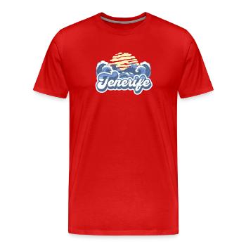 Tenerife Canary Islands Ocean Sunset - Men's Premium Organic T-Shirt - red - Front - Damien (186cm)