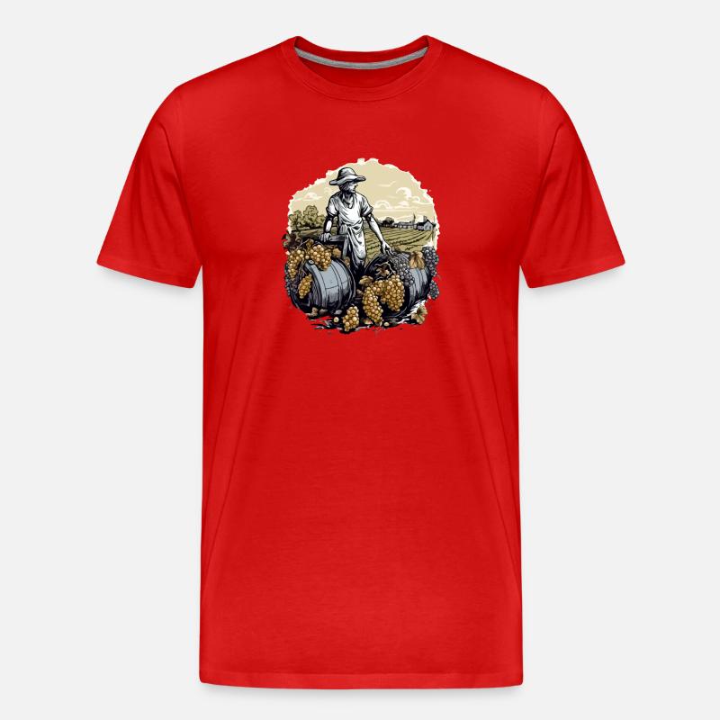 Die altmodische Ernte - Männer Premium Bio T-Shirt - Rot