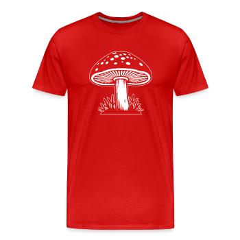 Pilz Pilzsammler Pilze Fungi - Männer Premium Bio T-Shirt - Rot - Vorne - Damien (186cm)