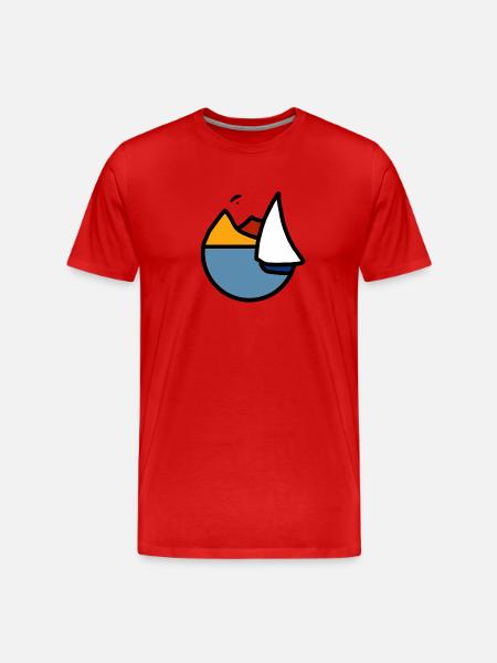 sailing and paragliding - Men's Premium Organic T-Shirt - red