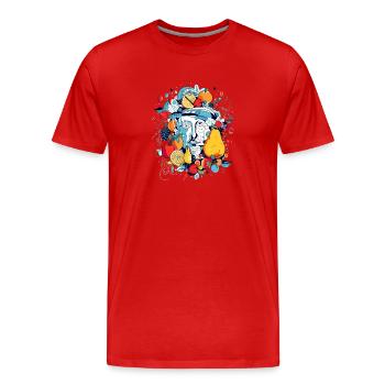 Mister fruits - T-shirt bio Premium Homme - rouge - Devant - Damien (186cm)