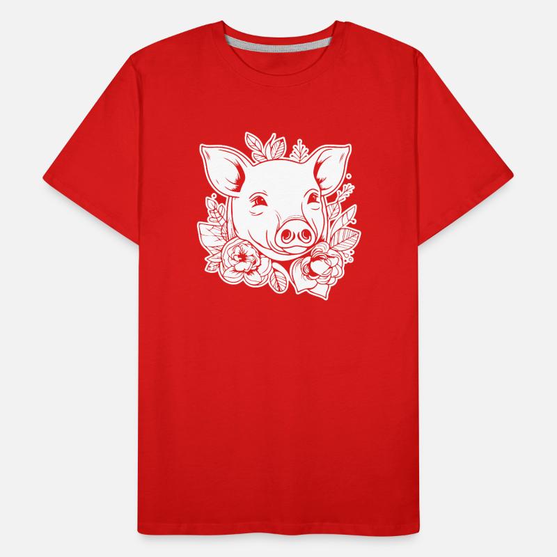 Pig Piggy Sow Men's Premium Organic T-Shirt