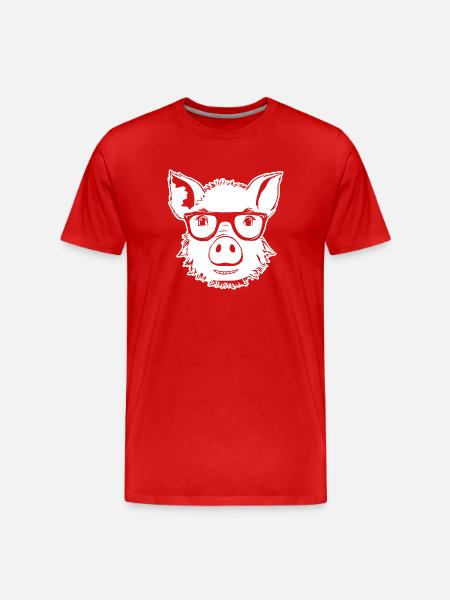 Pig Piggy Sow - Men's Premium Organic T-Shirt - red