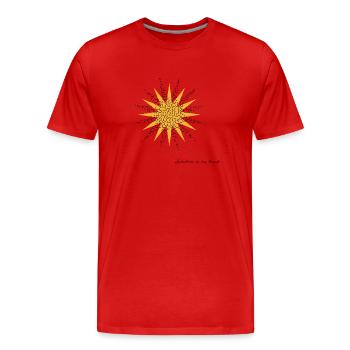 Sonnenschein in meinem Herzen - Männer Premium Bio T-Shirt - Rot - Vorne - Damien (186cm)