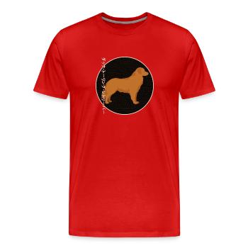 Retriever à péage de canard de la Nouvelle-Écosse - T-shirt bio Premium Homme - rouge - Devant - Damien (186cm)