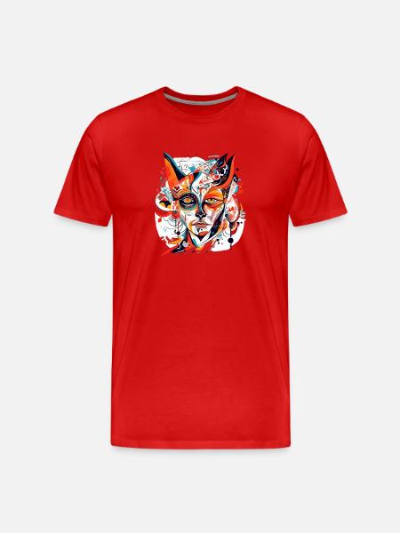 Hizi déesse féline - T-shirt bio Premium Homme - rouge