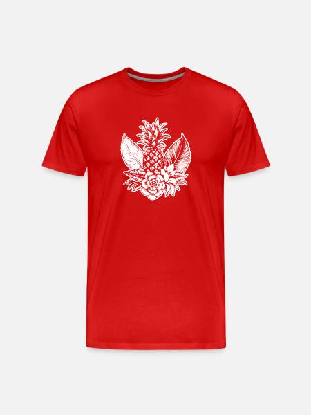 Ananas - Männer Premium Bio T-Shirt - Rot
