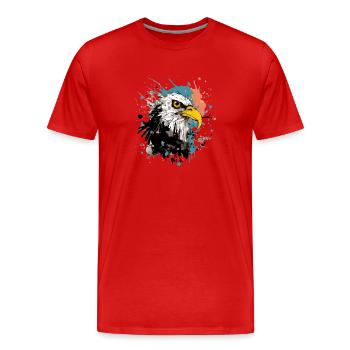 Goro der Adler - Männer Premium Bio T-Shirt - Rot - Vorne - Damien (186cm)