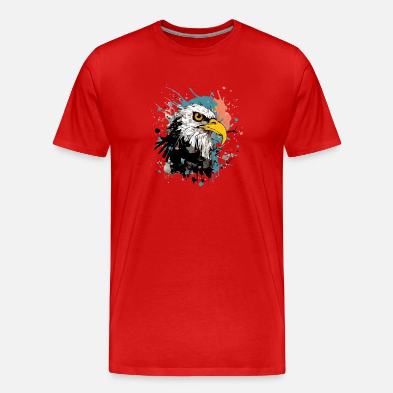 Goro der Adler - Männer Premium Bio T-Shirt - Rot