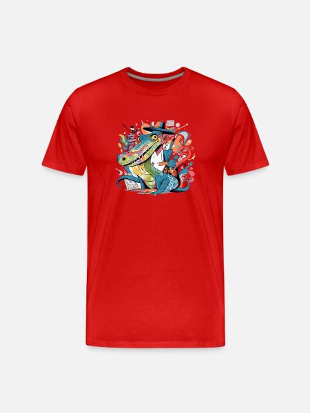 Izidi l'alligator - T-shirt bio Premium Homme - rouge