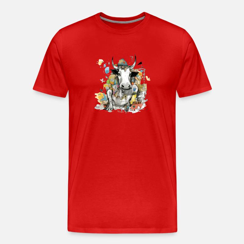 Juik der Stier - Männer Premium Bio T-Shirt - Rot