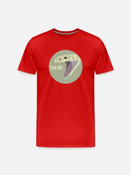 I am OK - Men's Premium Organic T-Shirt - red