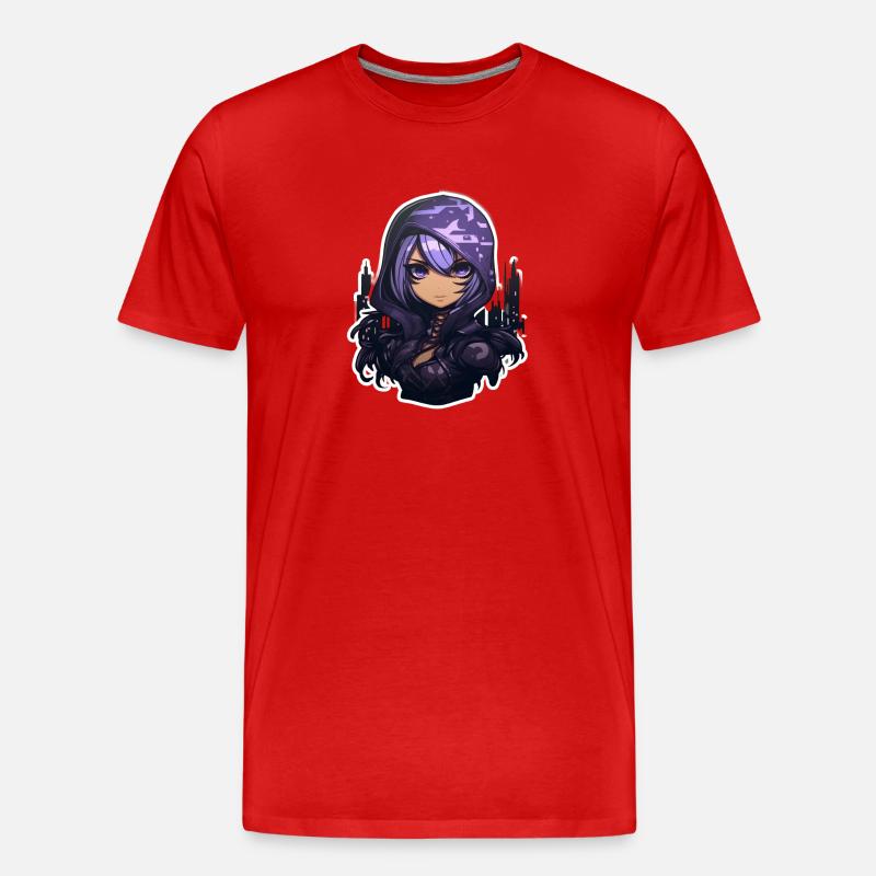 Cute Assassin Blending into Cartoons - Männer Premium Bio T-Shirt - Rot