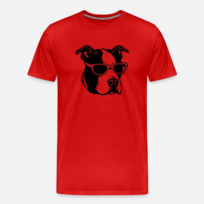 Pitbull - Männer Premium Bio T-Shirt - Rot