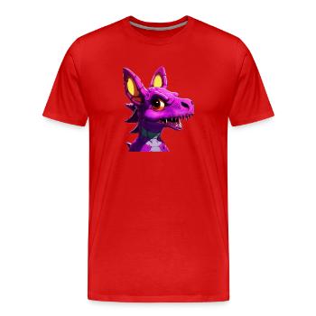 Purple Dragon - Men's Premium Organic T-Shirt - red - Front - Damien (186cm)