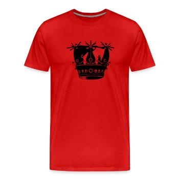 Symbole de la couronne sombre - T-shirt bio Premium Homme - rouge - Devant - Damien (186cm)