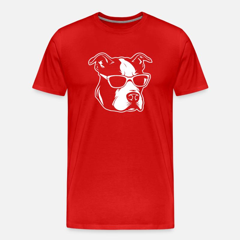 Pitbull - Männer Premium Bio T-Shirt - Rot