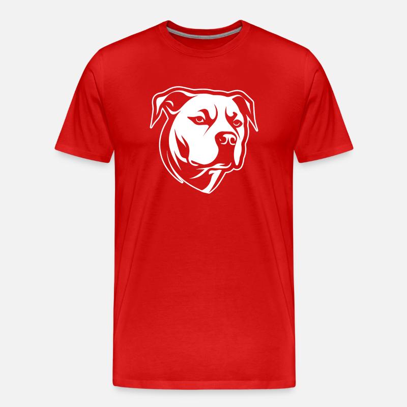 Pitbull - Männer Premium Bio T-Shirt - Rot