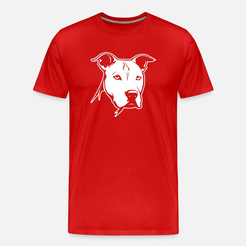 Pitbull - Männer Premium Bio T-Shirt - Rot