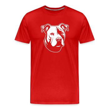 Pitbull - Men's Premium Organic T-Shirt - red - Front - Damien (186cm)