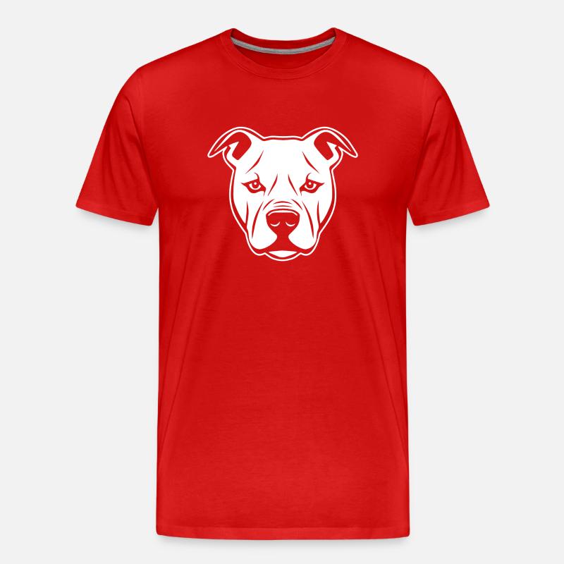Pitbull - Männer Premium Bio T-Shirt - Rot