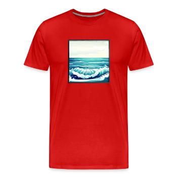 Surfer Planche de surf Surfer Surfer - T-shirt bio Premium Homme - rouge - Devant - Damien (186cm)