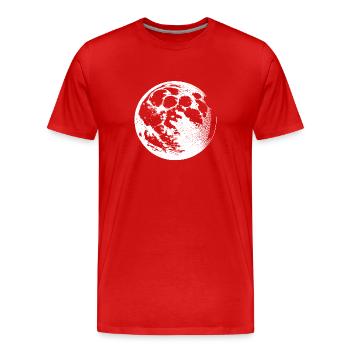 Mond - Männer Premium Bio T-Shirt - Rot - Vorne - Damien (186cm)