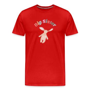 Big Sister - Männer Premium Bio T-Shirt - Rot - Vorne - Damien (186cm)