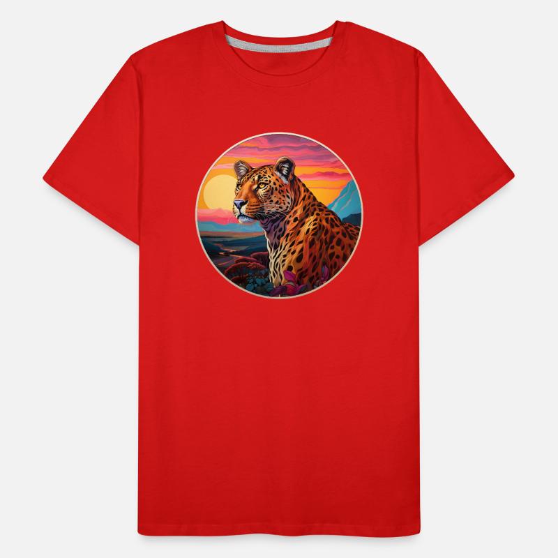 Léopard T-shirt bio Premium Homme