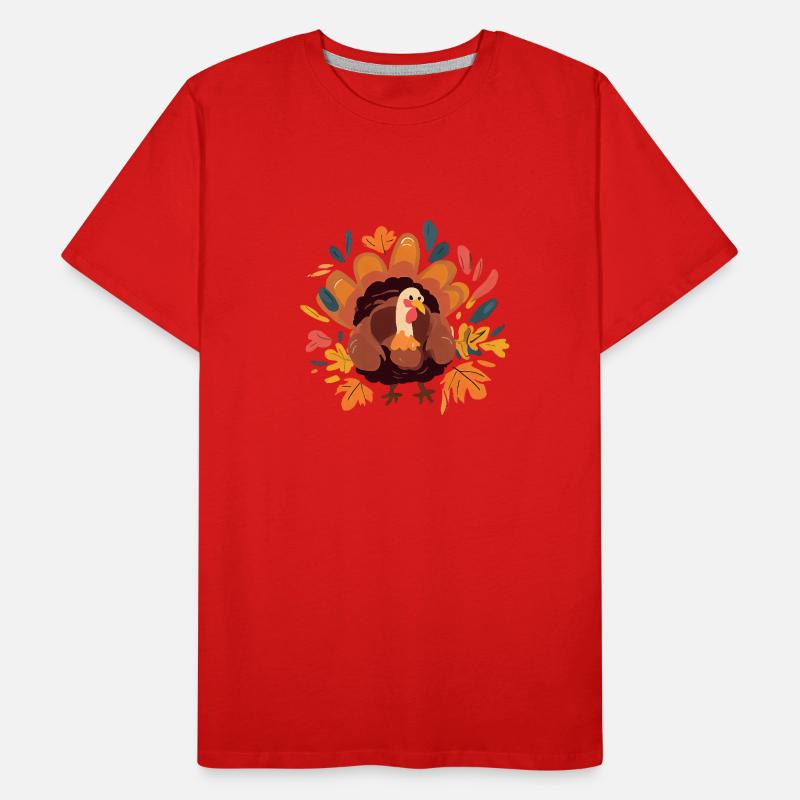 Truthahn Herbst Männer Premium Bio T-Shirt