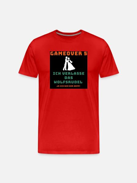 Wolfsrudel Junggeselle - Männer Premium Bio T-Shirt - Rot
