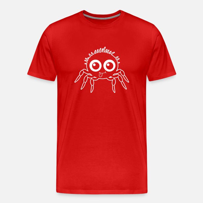 Spinne Spinnen Tiere - Männer Premium Bio T-Shirt - Rot