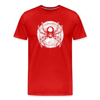 Spinne Spinnen Tiere - Männer Premium Bio T-Shirt - Rot - Vorne - Damien (186cm)