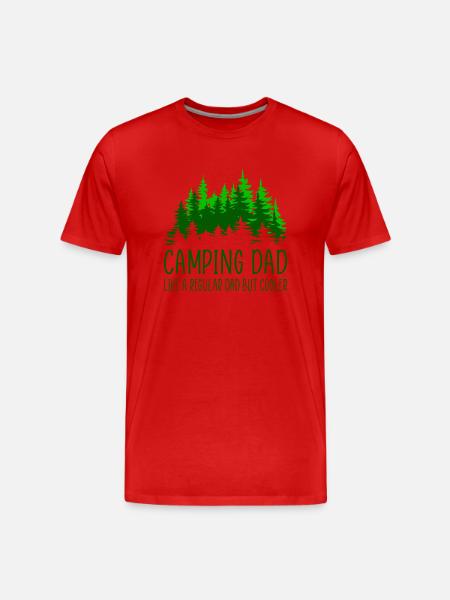 Camping Dad Geschenkidee Sprüche - Männer Premium Bio T-Shirt - Rot