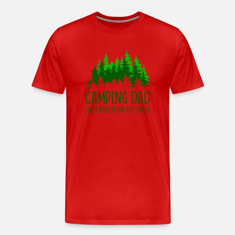 Camping Dad Geschenkidee Sprüche - Männer Premium Bio T-Shirt - Rot