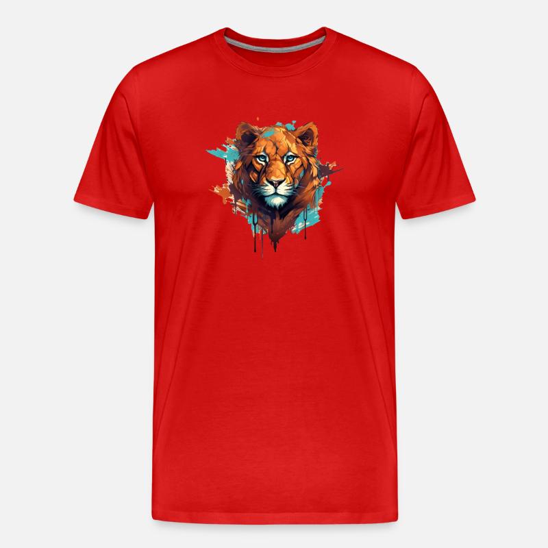 Die Löwin in dir - Männer Premium Bio T-Shirt - Rot