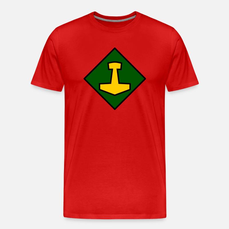 Mjölnir - Männer Premium Bio T-Shirt - Rot
